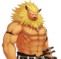 hellishfang:  Artist: BeardCat   Oh look, Leomon (before he&rsquo;s killed, because he ALWAYS dies). He&rsquo;s like the Sean Bean of Digimon.