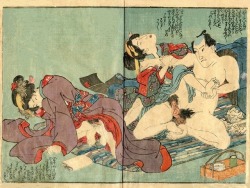 shungagallerycom:In the following POST you can find some exciting shunga designs of one man with multiple women…!!!