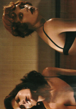 meiselmuse:    Jessica Stam &amp; Missy Rayder / Vogue Italia July 2004 “Pulp his kind of woman” by Steven Meisel   
