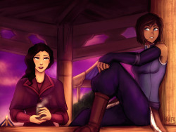  ”I brought you some tea. I thought you might be cold out here”      well played korra