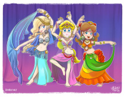 thebourgyman: Charming Belly Dancer Princesses! I had way too much fun doing this.