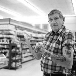 sordilezas:  &ldquo;What about when you get old?&rdquo;Tattooed Seniors answer the question.   The woman holding her bra, the guy above her (bad boy) and the gentleman in the bare it all n then he is dressed in denims, they rock.