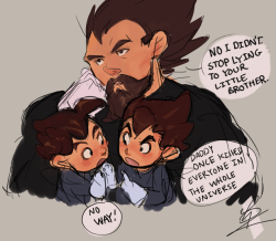 phew, sorry for the long post! All my Royal Saiyan Family doodles from yesterdays stream! During the stream @puppykakarot &amp; @ryokotedeschi came up with the idea that Vegeta &amp; Tarble behaved a little as cats when they were kids.. and took a shit
