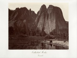 met-photos: Cathedral Rocks, Yosemite by Carleton E. Watkins, Metropolitan Museum of Art: Photography Gift of Carole and Irwin Lainoff, Ruth P. Lasser and Joseph R. Lasser, Mr. and Mrs. John T. Marvin, Martin E. and Joan Messinger, Richard L. Yett and