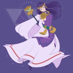 derptyme:    DAY 27 of 365 Daily Art Challenge    Hilda from Legend of Zelda: Link Between Worlds for my Nintendo Gowns series! Fire Emblem characters next~   Drawn Live on my Stream | Twitter   