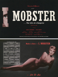 This eBay item fulfilled two of my favorite collecting passions: Crime Noir Films and Classic Striptease!..   This is a unique die-cut promo press pamphlet publicizing the release of the 1959 crime drama: &ldquo;I, MOBSTER&rdquo;.. Lili St. Cyr is feature