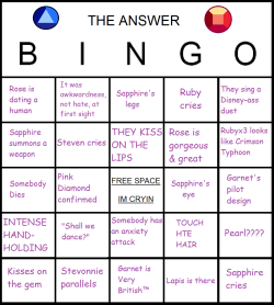 crystal-gems:  shimmervee:  a bingo card because im gay and excited!!!!  !!!!! 