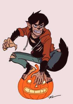 tohdraws:  Halloween art trade for @aspirinoverdose as a Wolfboy! 