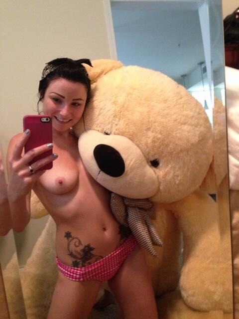 Wife fucks a teddy bear