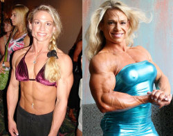 musclesandimplants:  Wow, never knew how much Tina Chandler bulked up! 