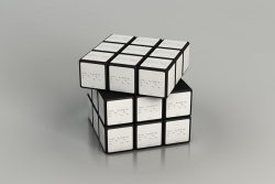 pikeys:  Rubik’s Cube for the Blind, 2010 by Konstantin Datz &ldquo;Konstantin Datz has reimagined the popular Rubik’s Cube for people who cannot see the toy’s original colors. Datz stuck white panels embossed with the Braille words for each color