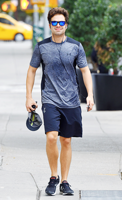 mcavoys:    Sebastian Stan heads to the Gym in Soho after a Jog on October 04, 2016 in New York City.   
