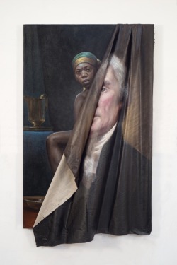app1e-pi:  scientificphilosopher:  Behind the Myth of Benevolence by Titus Kaphar (2014)  Fuck me, this is something art can do like nothing else. 