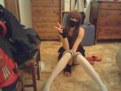  Black Dress, White Stockings! Part 2!!Sorry for the delay &gt;.&lt;Also, sorry for the mess in the room, is not even mine!