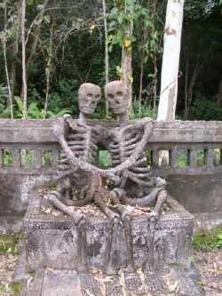 Cemetery image in Nong Khai in Northeast Thailand.
