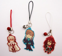 prince-ichi:  Shop restocked with all the phone charm designs! Virus, Trip, human ren, and the kouao be! charms are all new 8)