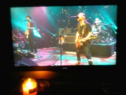 Curled up on the couch&hellip;candlelight and watching Radiohead jam. Wish you guys were snuggled up with me ♥