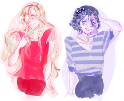 ghostlycrab:  toumaks wearing my own ugly outfits + a sketchy maki’m still into pedals i swear