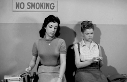 barbara-stanwyck:  Heather Ames and Susanne Sidney in High School Hellcats (1958) 