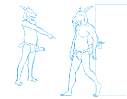 Just a sketch of a goat getting wedgied by the doorknob, laughed at by his roommate. Goat damn it