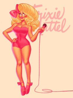 shoomlah:starting on some new prints for Drag Con this year!  First up: more Trixie. Hard to resist that good plastic Barbie doll realness ✨💅🏼💋✨