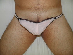likelickvid:  wife’s panties…think I’ll wear these today 