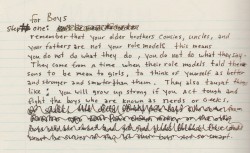  From Kurt Cobain to You: A Very important message for the young boys and men out there in the world.&ldquo;Remember that your older brothers, cousins, uncles and your fathers are not your role models. This means you do not do what they do, you do not