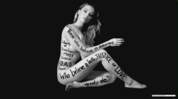 Amber Heard making a statement: &ldquo;Those who believe in democracy, liberty or freedom; MUST support EQUALITY. Those who believe in truth, JUSTICE or LOVE already do.&rdquo;