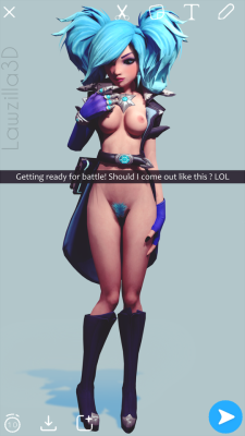 lawzilla3d:Made a little Evie Snapchat! She seems ready to battle to me… :PHi-res versions are up in Patreon! Don’t forget to support me in Patreon if you like my work. Should she though? :thinkingemoji: I think there’d be a bunch of nosebleedsHigh-res