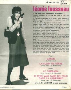 Leonie Lousseau - Candie  3 (1968) back cover