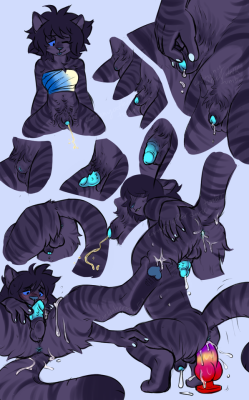 I drew a whole bunch of khajiit cocks yesterday and really liked some of the sketches so i colored it in![open for commissions]