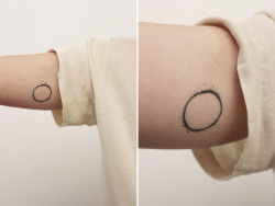 m-i-s-o:miso :: home-made tattoos: solar eclipse for noah  /  traded for dinner , melbourne 2013