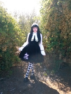 kittynyu:  My look for the fashion show at Japan Expo yesterday! Supplied and styled by Miss Harajuku second hand shop. I’m wearing the Carousel Applique JSK and Butterfly Tie blouse by AATP. I’ll post other photos later. :) 