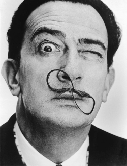 Salvador Dali by Philippe Halsman, 1954.