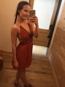 kennaacole:  So I tried on a dress today at urban and I walked out of the dressing room to show Nick and he just stared at me and said â€œcome here, youâ€™re so beautifulâ€ and long story short I got the dress cause itâ€™s cute as fuck and Iâ€™m a lucky