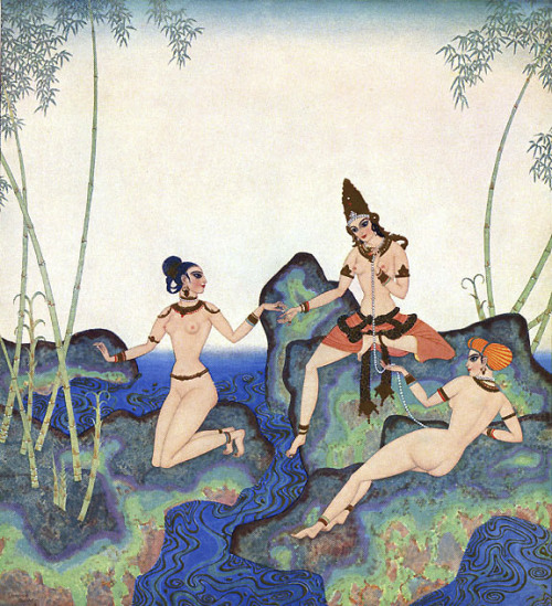 edmund-dulac:  The Pearl of the Bamboo, from The Kingdom of the Pearl, Edmund Dulac