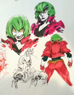 ryanccole:My red marker died out coloring those pants, so the image up top was done in fuchsia, a clear improvement.