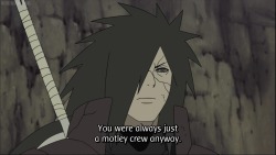 lavakage:  warringuchiha:  mangaloverr3:  Aw, Poor Naruto.  Can we just appreciate that Madara insults them and then Obito basically has to translate what he just said and insults them more. These two create a new form of sass.  the sass squad has arrived