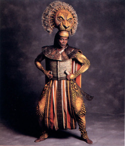muchadoaboutmusicals:The Original Broadway Cast of Disney’s The Lion King Costumes Designed by Julie Taymor (who also directed) Puppets Designed by Michael Curry  Mufasa : Sarabi : Young Nala &amp; Simba : Simba : Nala : Rafiki : Pumbaa &amp;