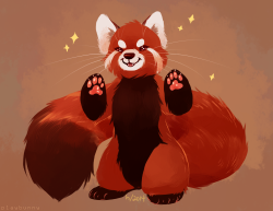 autumn makes me think of red pandas so i doodled one, everyone needs a happy red panda on their blog
