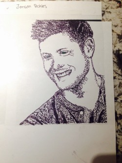 I stippled Jensen Ackles and almost made him into a deanmon