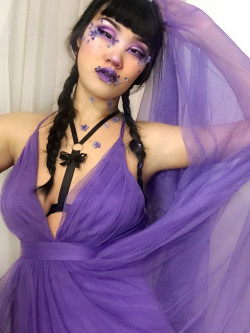 michellemoe:  Cutiepie harness Purple makeup tutorial 