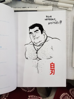 theartofhakujin:  Sketch on the new issue of Dokkun. Japan Expo Con 2017.