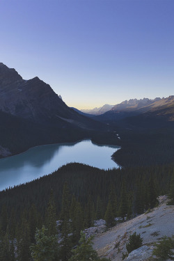 visualechoess:  Sunset Over Peyto Lake - by: Marc Massie 