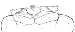 doodleglaz: Very Belated Commission for JasuDaRoo! They requested for a few sketches of themselves growing huge, glutting on food, lost in gluttony in places even like the shower! I may not do human art often but I do enjoy to draw it! I hope people enjoy