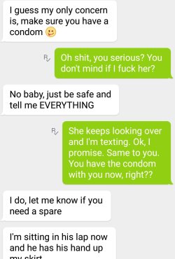 sluttygf1:  hotwifetextpic2hubby:  thedistance1995:2 of 2  Part 2 - Love this couple  That’s so fucking hot