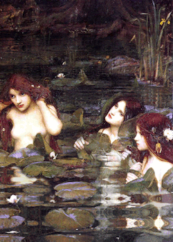 seapuke:  Hylas and the Nymphs, 1896 (detail) oil on canvas John William Waterhouse 