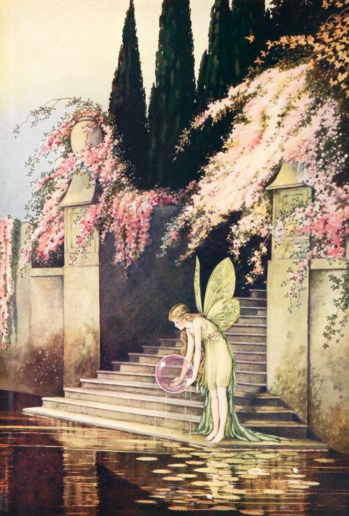 honeymild:  “The Crystal Gazer” (1915) from Fairyland by Ida Rentoul Outhwaite  image retrieved from pinterest