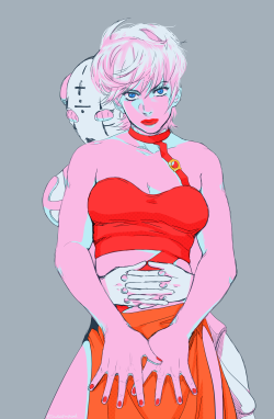 josukespimphand:  Trish and SP doodle. Playin around with different colors tbh.