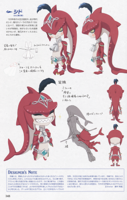pocketseizure:  Breath of the Wild Master Works, Page 348 Sidon (DLC Pack 2) The young Prince Sidon one hundred years ago, before the Great Calamity. Compared to the Zora children of the present age (p.106), the tailfin on Sidon’s head is remarkably